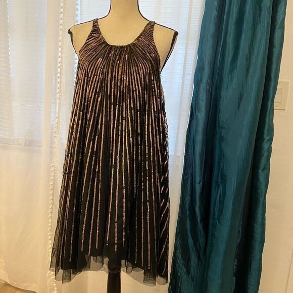 Falling Chase mesh sequinned Maternity dress, XS - Picture 1 of 8